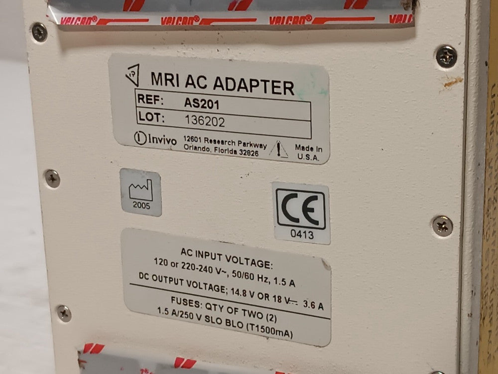 Invivo AS201 MRI AC Adapter 100-240V 50/60Hz 1.5A Made In USA