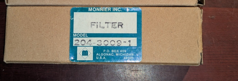 Monnier Particulate Filter 204-3009-1 NIB