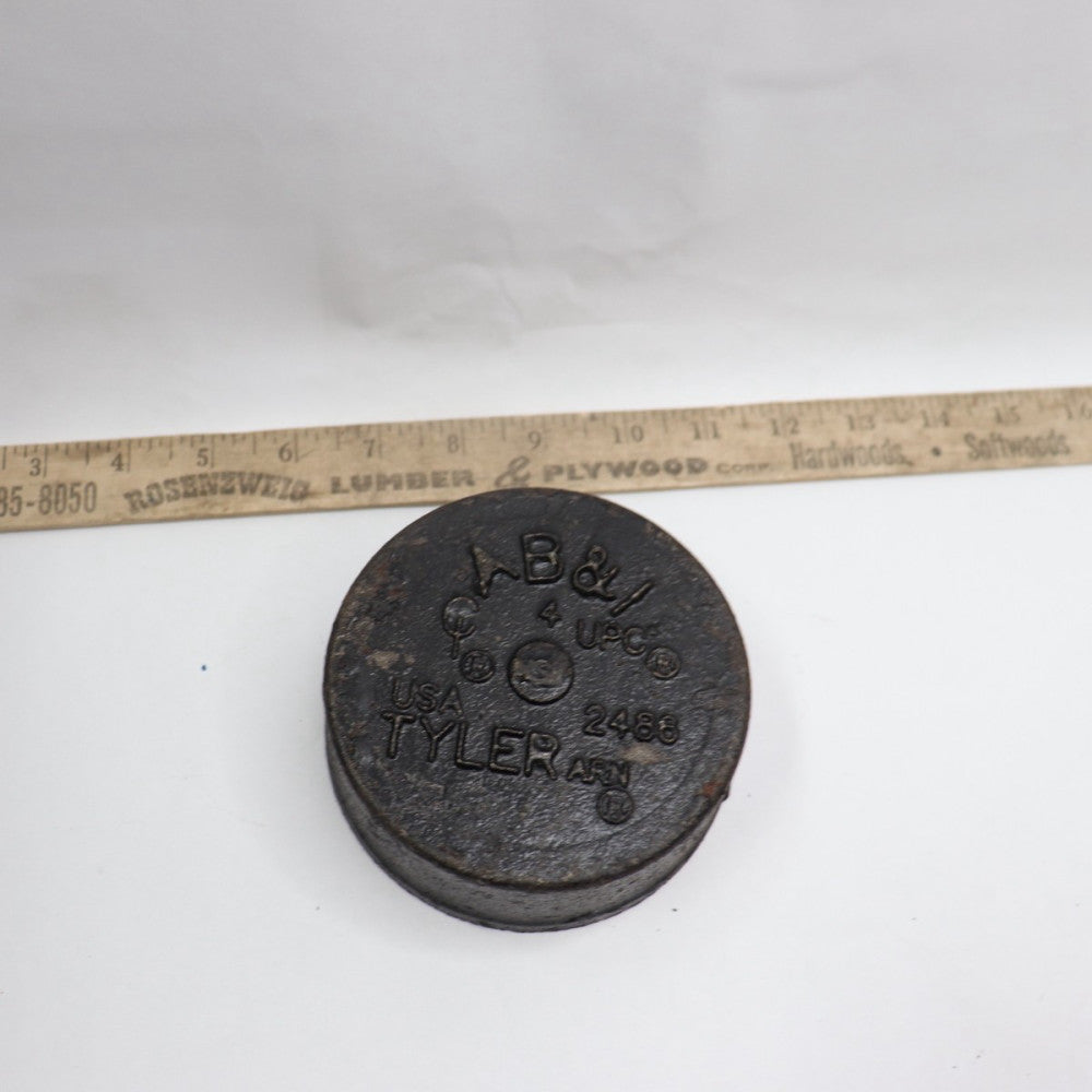 AB&I No Hub Blind Plug Fitting Pipe Cast Iron 4" X 1-3/4" OAL 2488