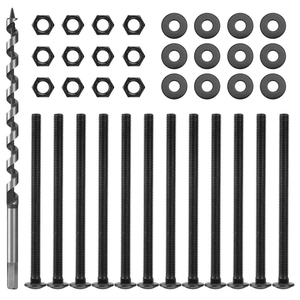 1/2 in. x 8 in. Carriage Bolt Kit Includes 12 Bolts, 12 Washers, and 12 Nuts+...