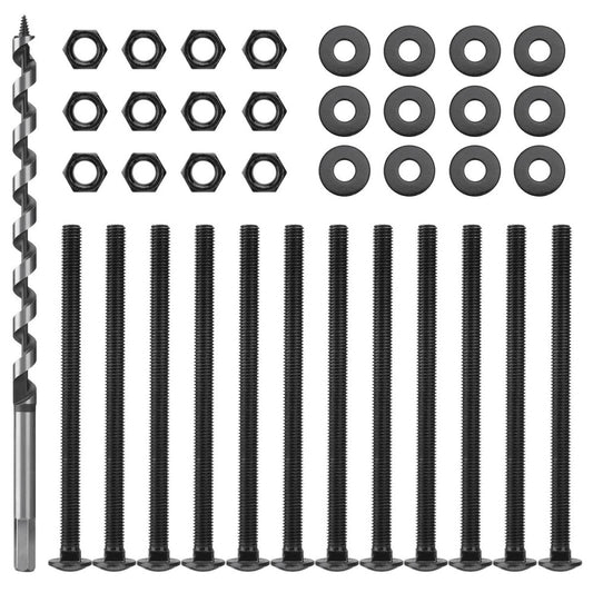 1/2 in. x 8 in. Carriage Bolt Kit Includes 12 Bolts, 12 Washers, and 12 Nuts+...