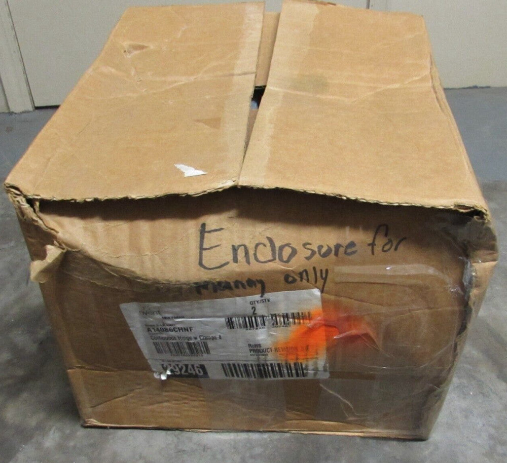 BOX OF 2 HOFFMAN A14086CHNF CONTINUOUS HINGE W/4 CLAMPS BOXES, NEW IN BOX!