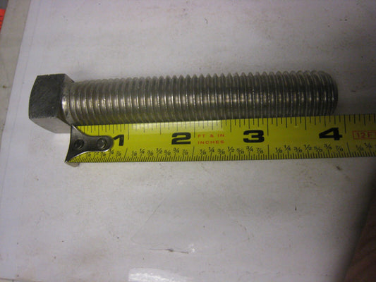 1 pc  3/4"-10 X  4" STAINLESS STEEL Set Screws Square Head Cup Point