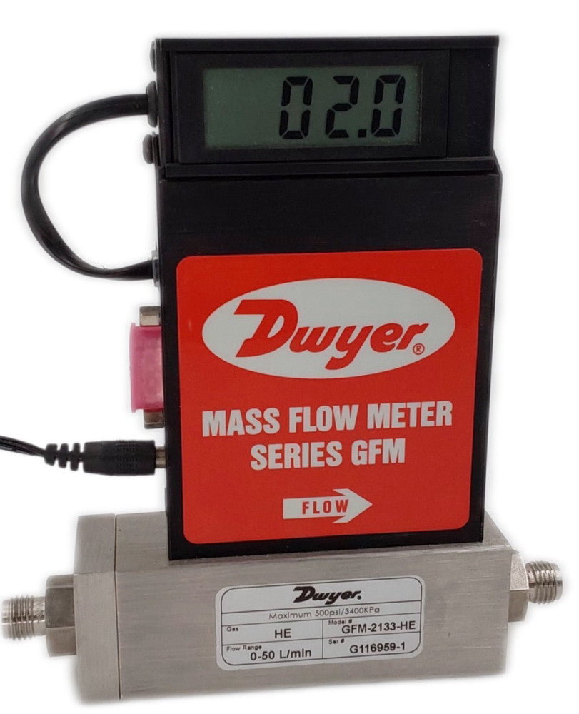DWYER GFM-2133-12VDC MASS FLOW METER SERIES GFM 500PSI MAX 0-50 L/min