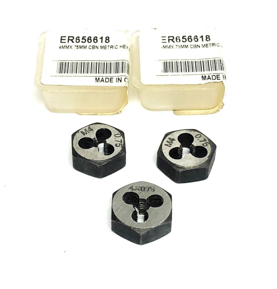 Unbranded CBN Metric Hex Die M4X0.75 [Lot of 3] NOS