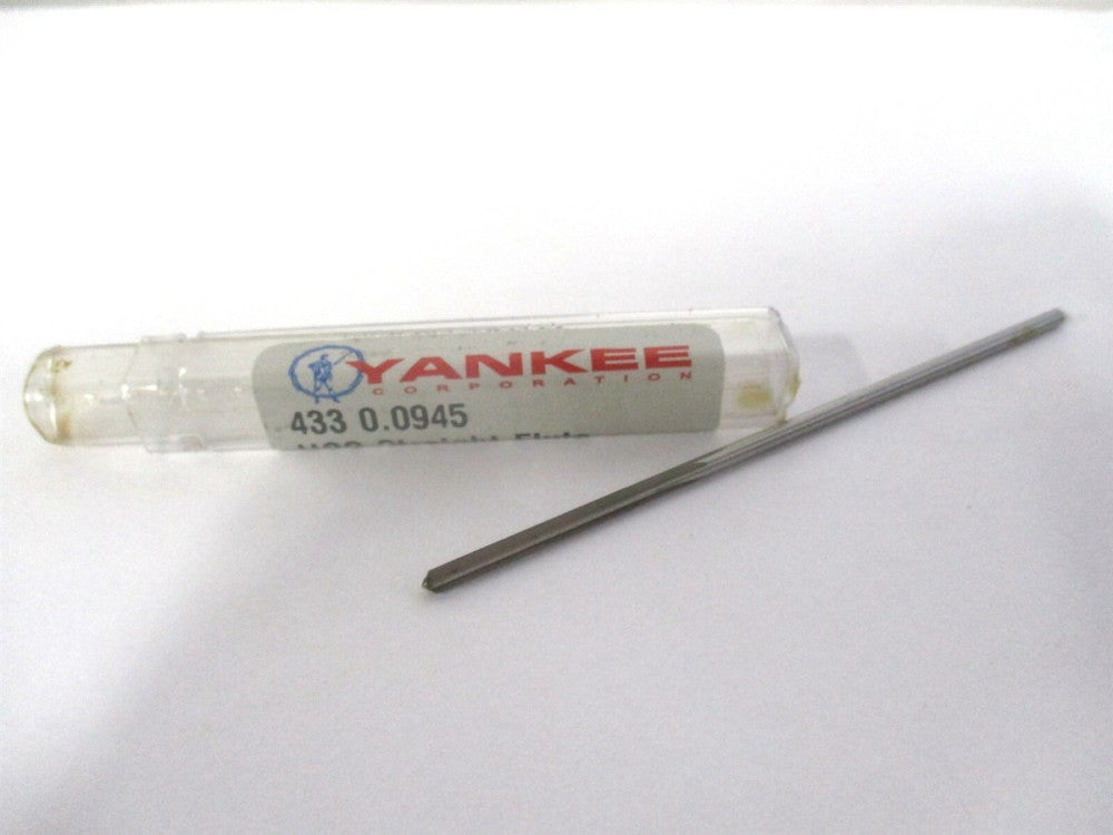 Yankee (433.0945) 3/32" x 3/32" x 3-1/2" OAL HSS Straight Chucking Reamer 