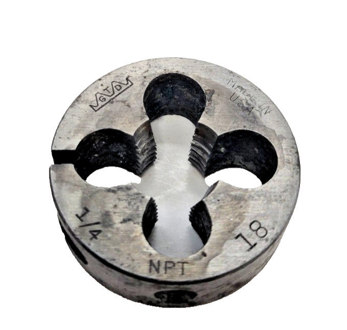 GTD 1/4"-18 THREADING DIE 1-1/2" OD 1/2" THICKNESS HSS