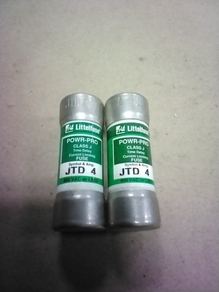 LITTELFUSE JTD-4 Powr-Pro 4A FUSE, Lot Of 2