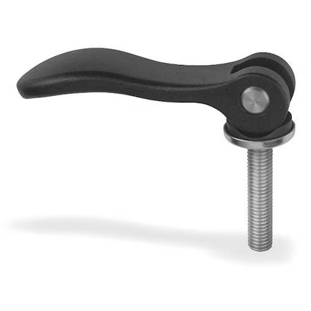 Kipp K0005.1501105X20 Cam Lever Size: 1 M05x20, A=70,4, B=21,5, Aluminum Black