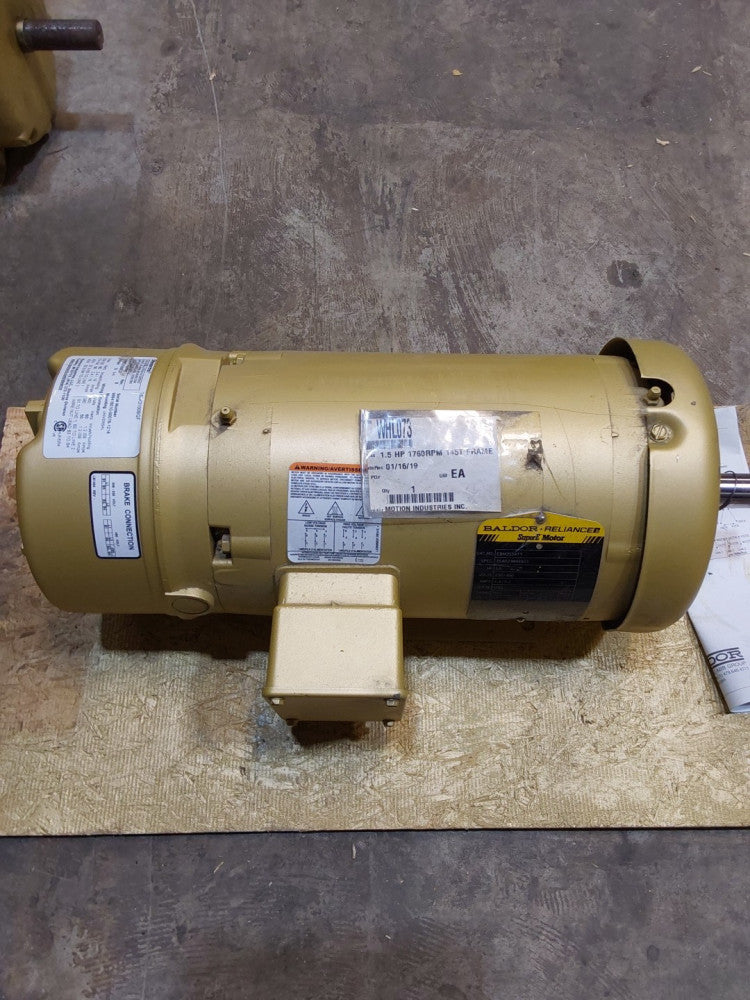 BALDOR EBM3556TY Super-E Motor With Stearns Brake 105603100BQF 3PH 1.5HP 1760RPM
