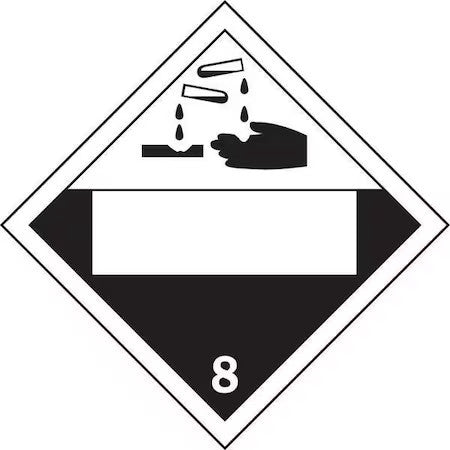 Brady 60403 Dot Container Placard, B-101 Polycoated Tagstock, 10-3/4" W X