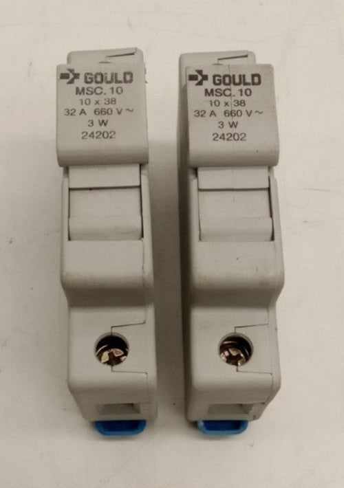 GOULD MSC10 10X38 24202 32 A 660 V 3 W Fuse Holder (Lot of 2)