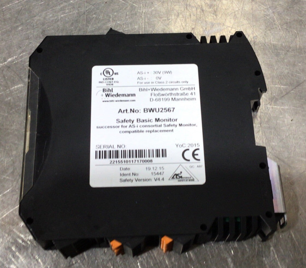 Bihl+Wiedemann BWU2567 15107 Version: 4.4 Safety Basic Monitor -Nos Surplus