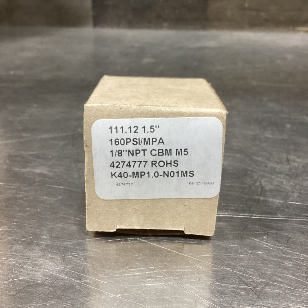 SMC 111.12 1.5" Pressure Gauge, Part# 4274777, NOS