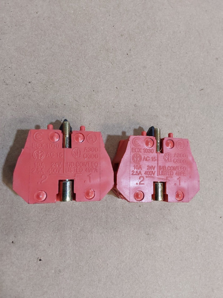 LOT OF 2 CONTANCT BLOCK FOR PUSHBUTTON AUTOMATION DIRECT ECX-1030