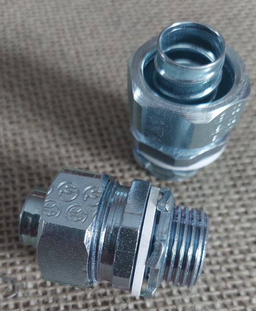Lot of 2 -  Appleton ST-50 / ST50  1/2" Flexible Conduit Connector Fitting 