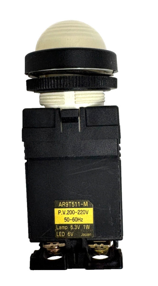 FUJI ELECTRIC WHITE INDICATOR LAMP LIGHT, DR22DOL. AR9T511-M, 200-220V