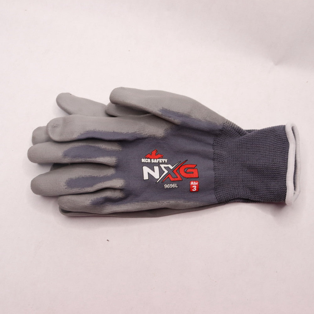 (12-Pairs) MCR Safety UltraTech Coated Gloves Polyurethane Hemmed Cuff L