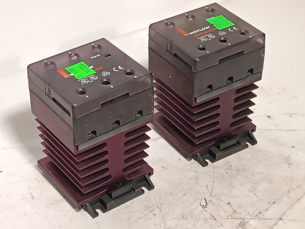 Lot of 2 Watlow DIN-a-mite Solid State Power Controller, 240vac, 20 A