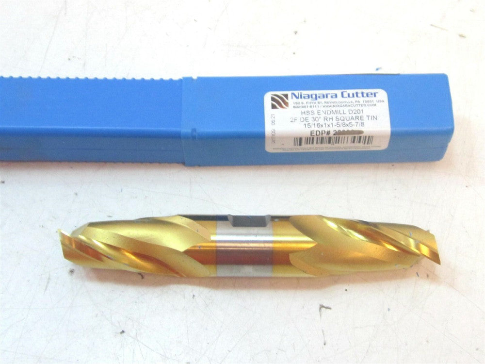 Niagara (28306) HSS TiN 15 /16 X 1-5/8 X 5-7/8 X 1 DE 2F Square End Mill