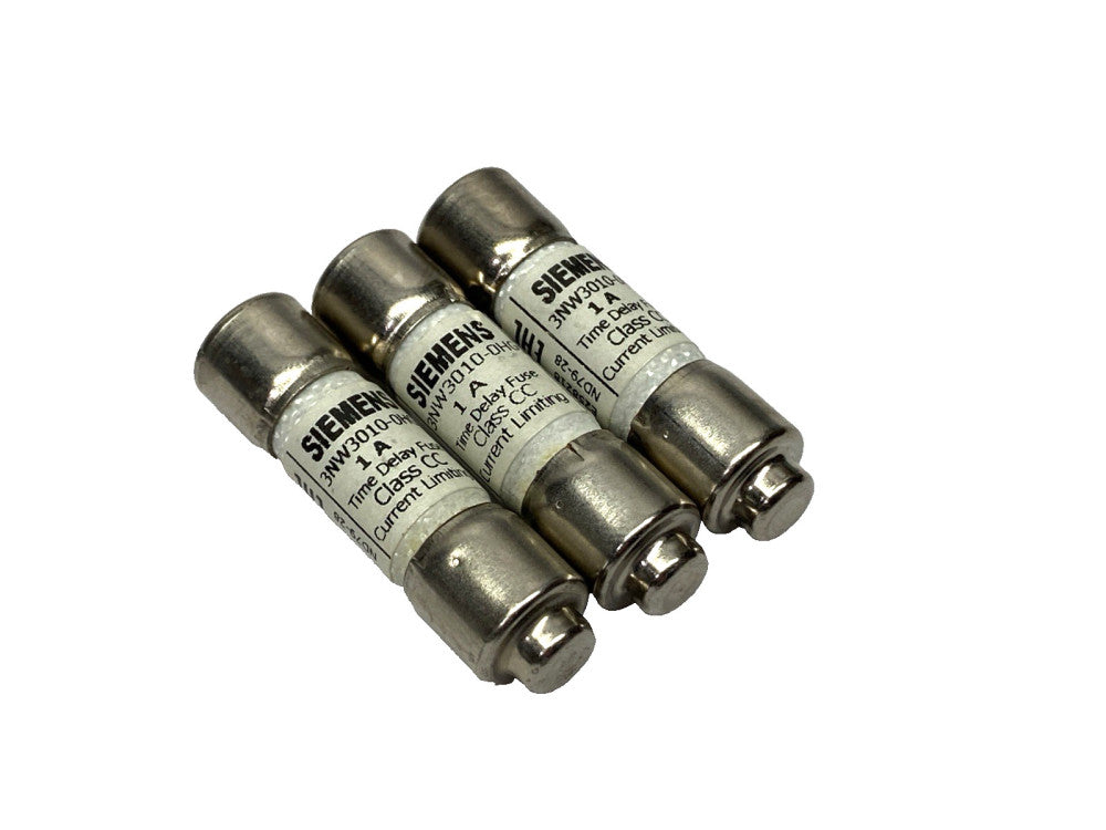 Siemens 3NW3010-0HG SENTRON Time Delay Fuse Class CC 600V 1A LOT OF 3