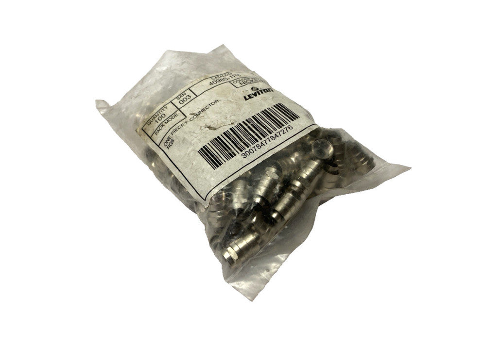 Leviton 40985-1P6 One-Piece Female Connector for RG6 Coaxial Cable PACKAGE OF 99