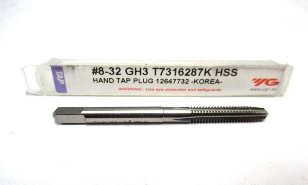 YG-1 (12647732) #8-32 GH3 x 2-1/4" OAL 4-Flute Plug Chamfer HSS Hand Tap