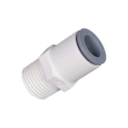 Parker 6505 12 17Wp2 Metric Plastic Push-To-Connect Fitting, Polymer, White