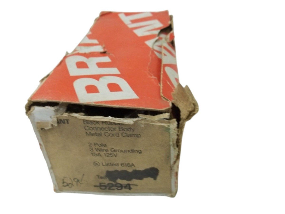LOT OF 10 BRYANT 5294 BLK RUBBER CONNECTOR BODY (AS PICTURED) NSMP