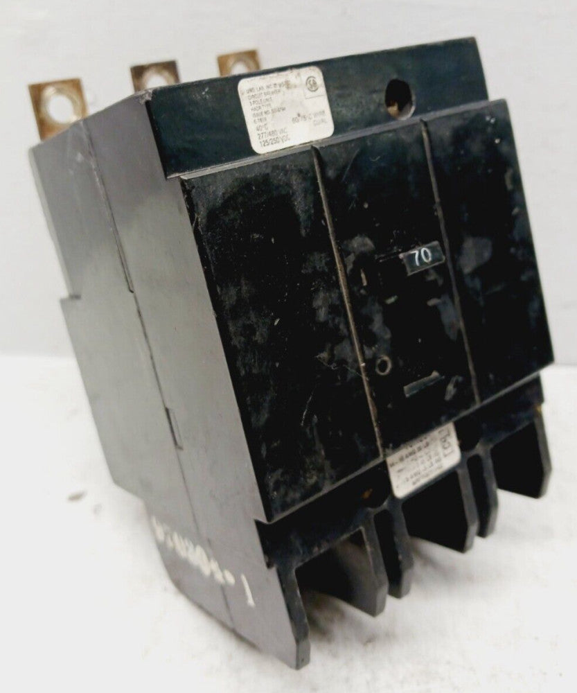 CHALLENGER CH3070 70 AMP BOLT-ON CIRCUIT BREAKER 3 POLE 277/480 VAC