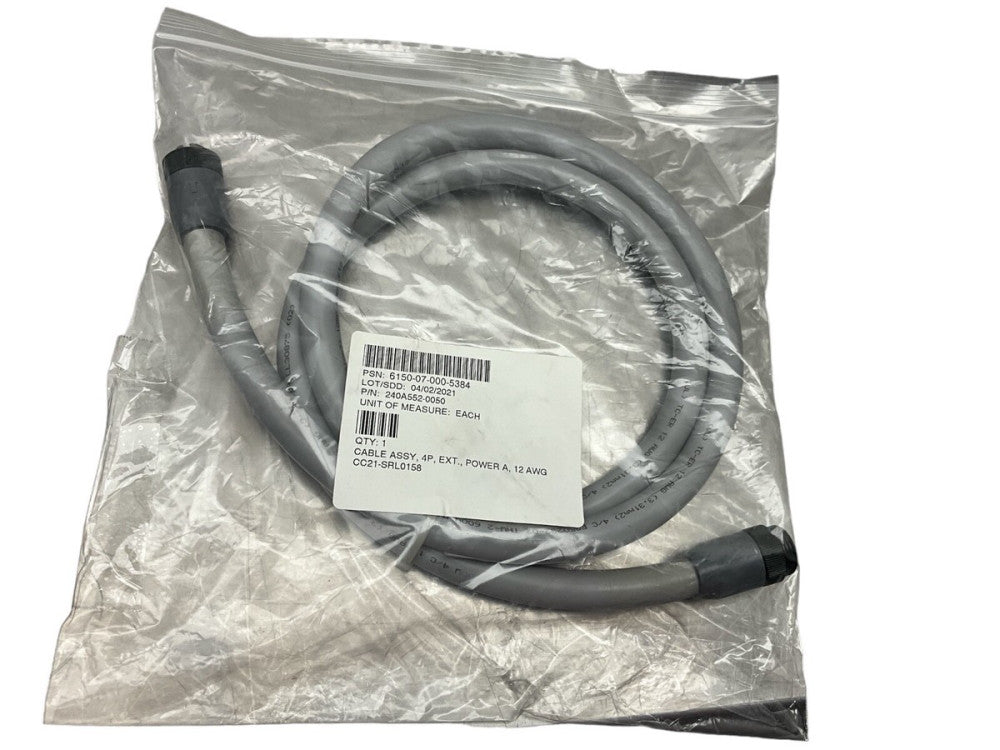 Turck 240A552-0050 Cable Assembly 4P, Ext, power A 12awg
