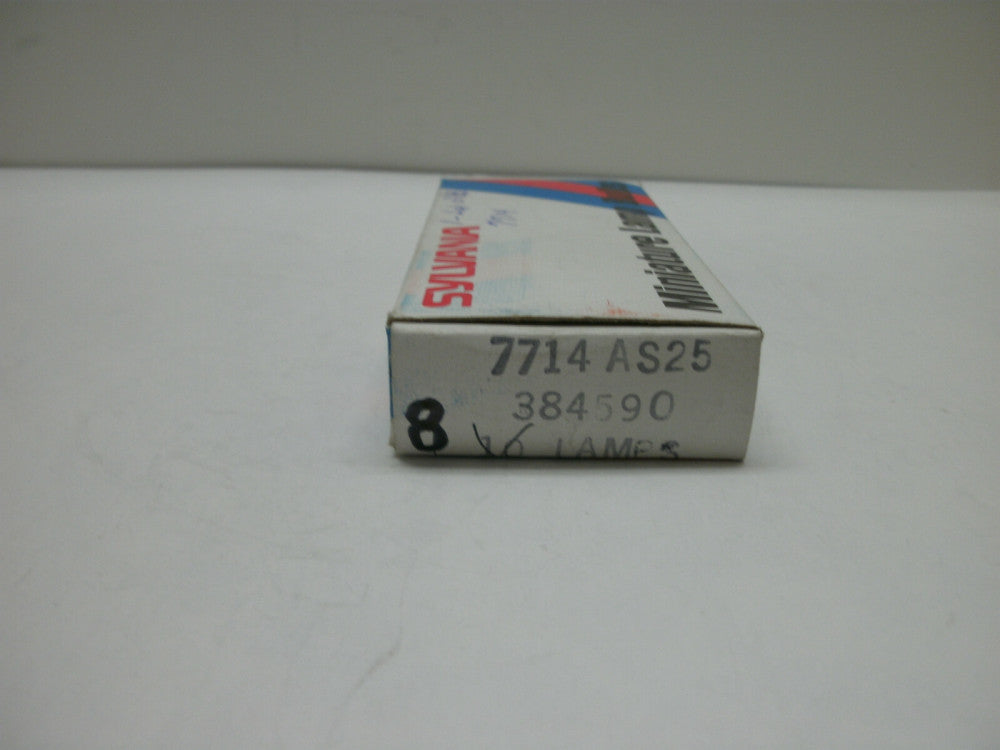 SYLVANIA 7714 / 7714AS25 MINIATURE LAMP BULBS 5V .075A 0.375W T1(LOT OF 8) NIB