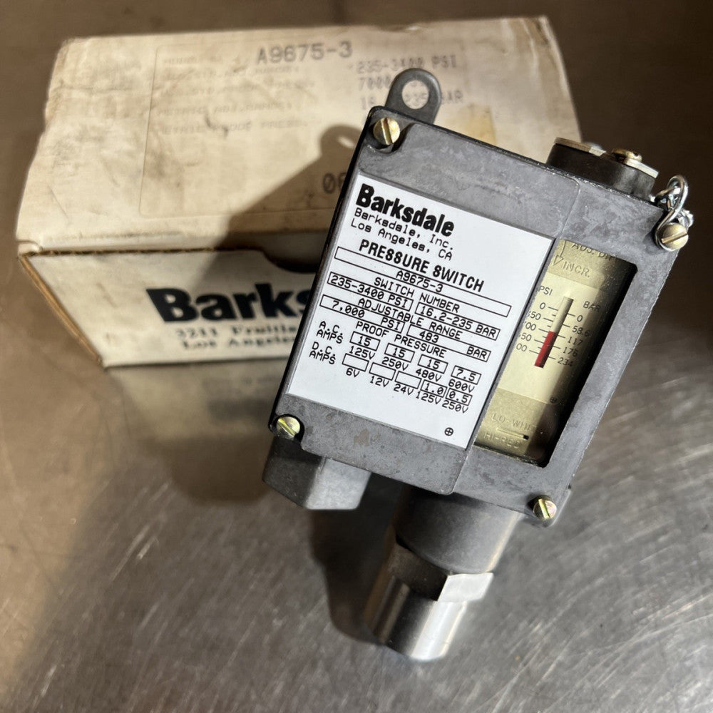 Barksdale AS675-3 Pressure Switch Nos Surplus