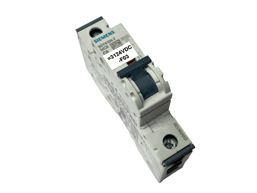 Siemens 5SY4104-7 Miniature Circuit Breaker 1-Pole 230/400V 4A