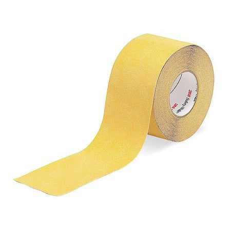 3M 630-4X60 Anti-Slip Tape Mineral Coated 60 Grit Size, Yellow, 4" W X 60 Ft.