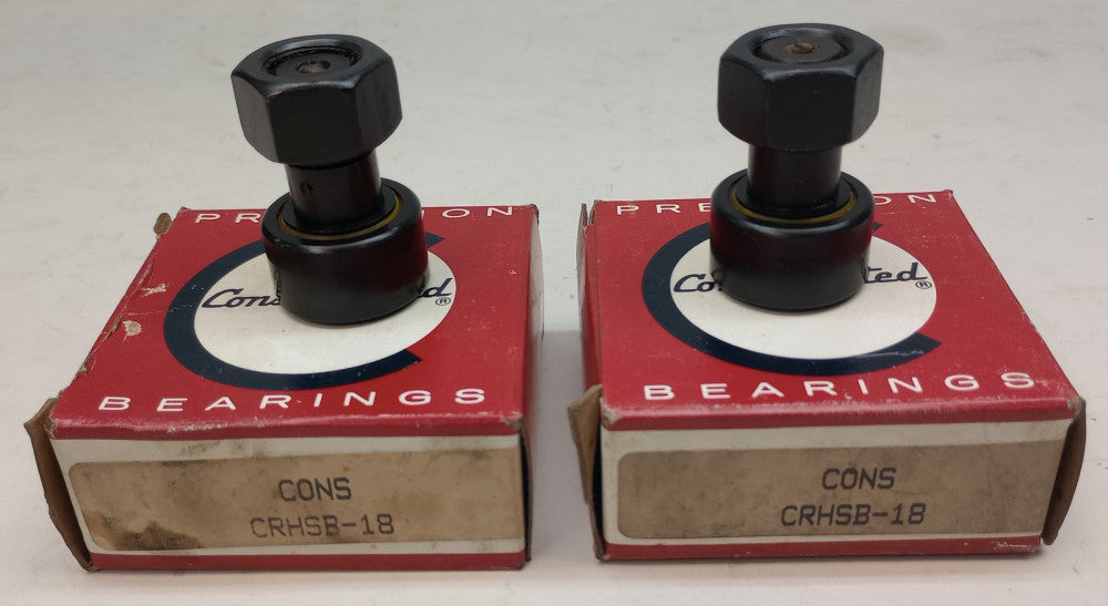 Consolidated CRHSB-18 Cam Follower 1.1250 Roller Dia 0.6250in Width (Pack of 2)
