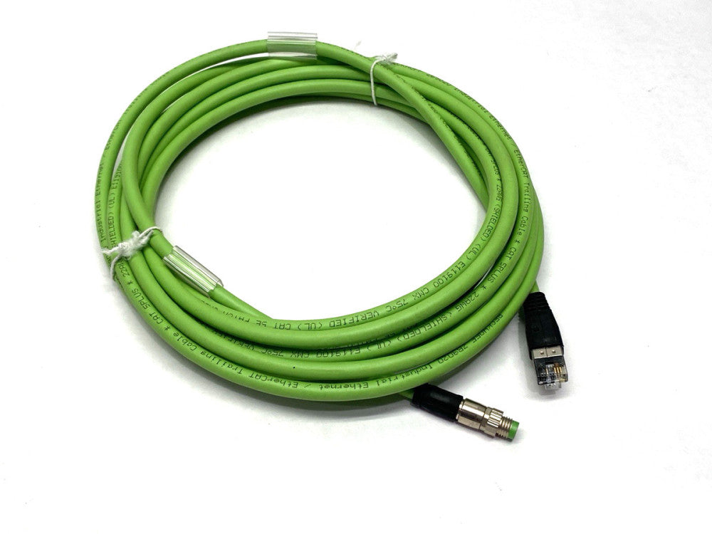Beckhoff ZK1090-3191-1050 Double-Ended Ethernet Connector Cordset F RJ45 to M M8