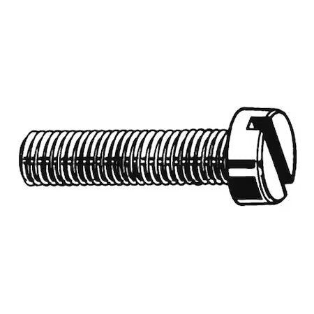 Zoro Select U51120.016.0025 #8-32 X 1/4 In Slotted Pan Machine Screw, Plain