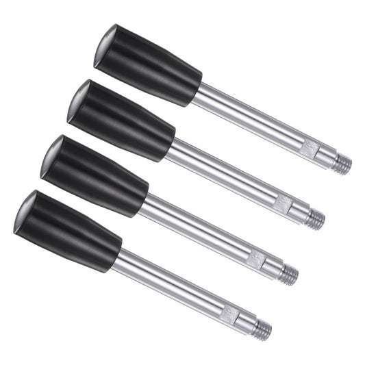 4-Pieces M12 Male Thread Revolving Crank Clamping Handle 160mm Length Lathe