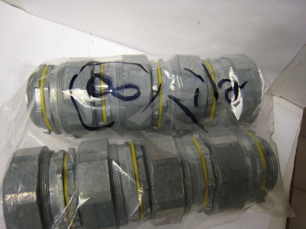 New Lot of 8 Liquid Tight Straight Conduit Fitting Connector 1-1/2"  weigh 5+ LB