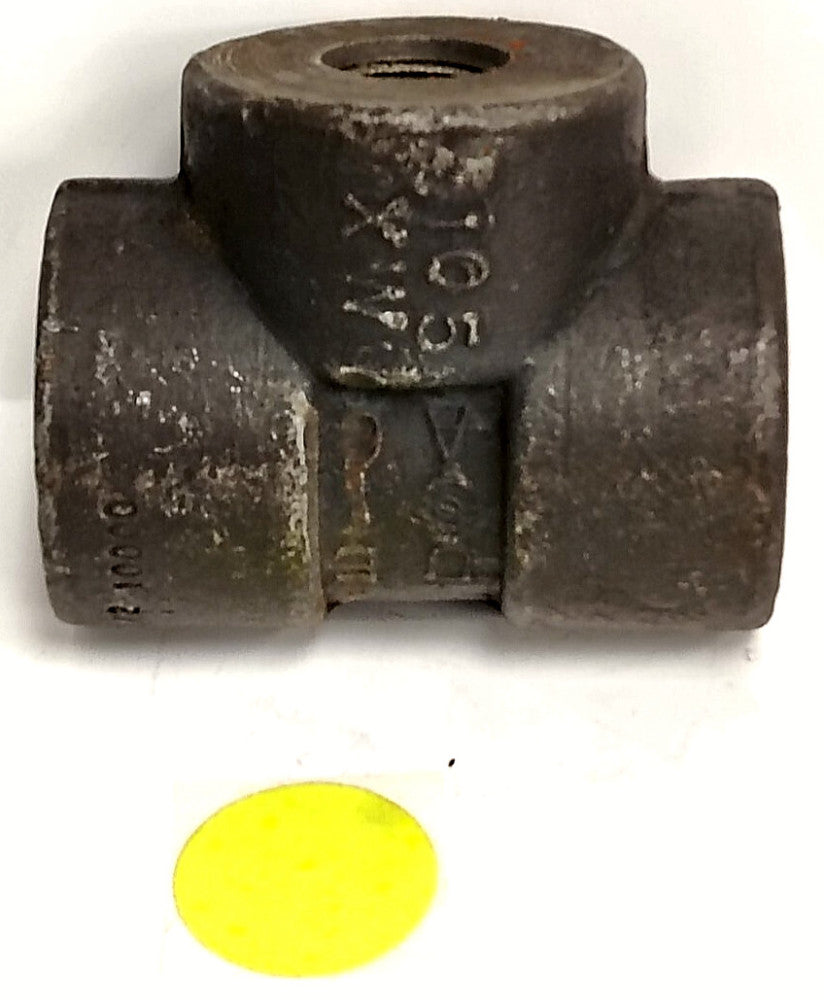 UNBRANDED 1/2 THREAD REDUCING TEE BLACK IRON MATERIAL A105 XW