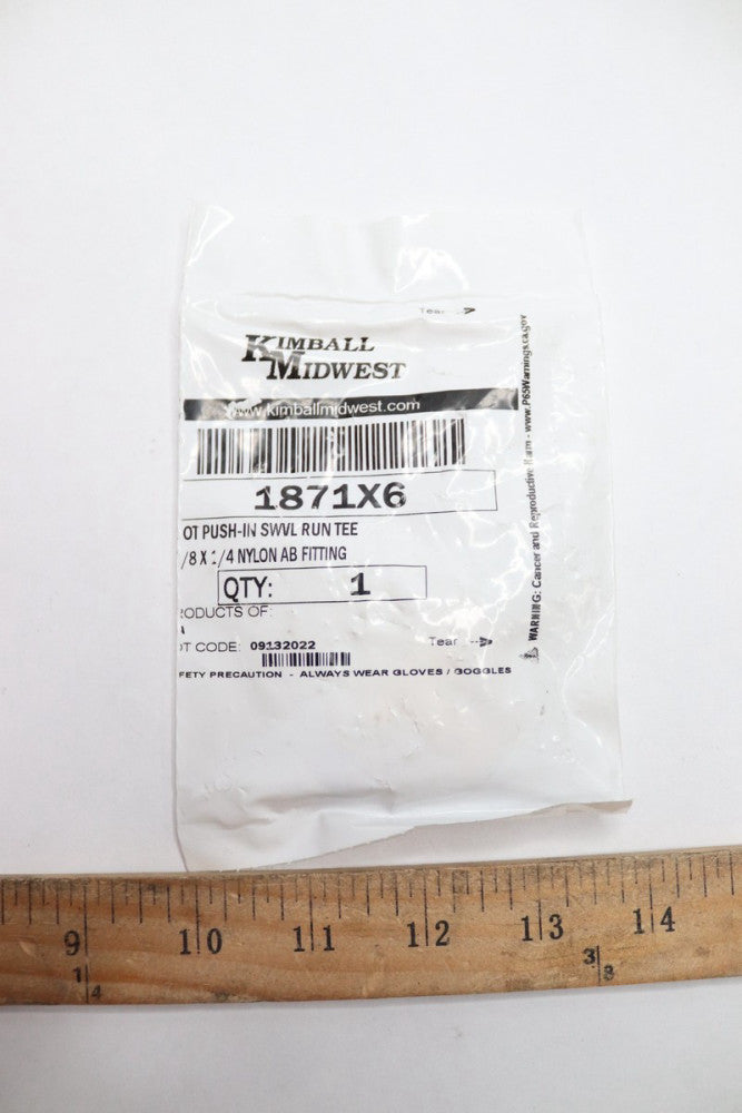 Eaton Aeroquip Male Run Tee 3/8" Tube OD x 1/4" Male Pipe 1871X6