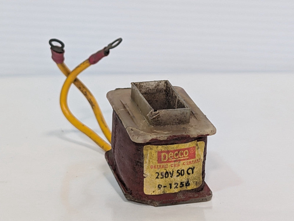 DECCO Detroit Coil Company Solenoid Coil Model 9-1256 290V 50 Cycle, as shown