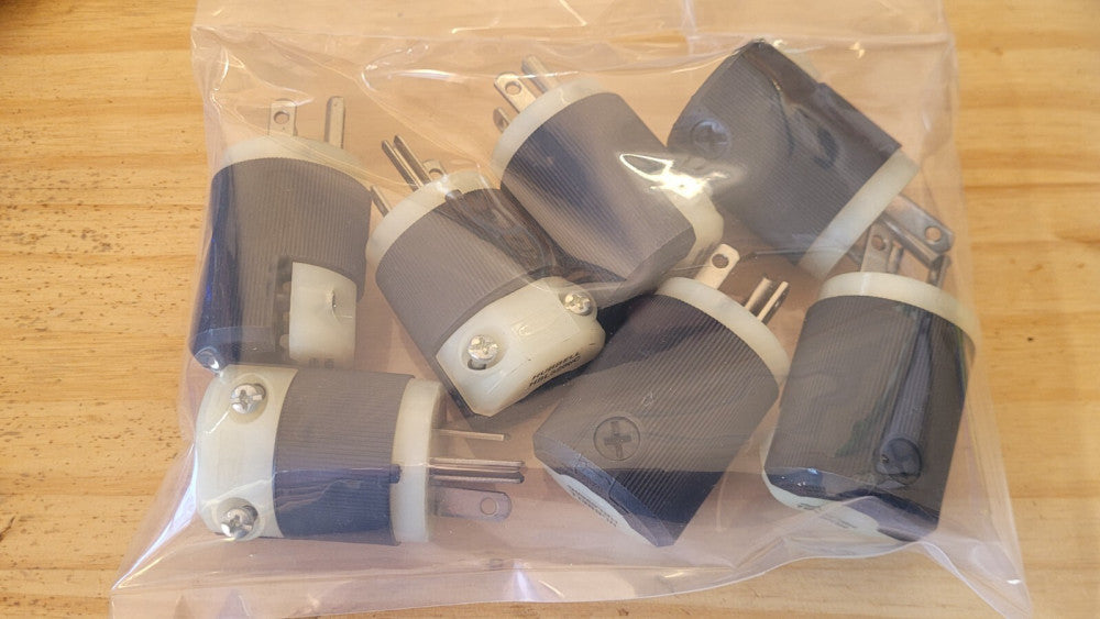 Lot of 7 Hubbell HBL5266C Plugs 20A/125V