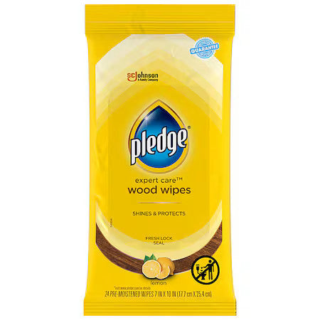 Pledge 336276 Furniture Polish Wipes, 12 X 24", 24 Wipes, Pk12