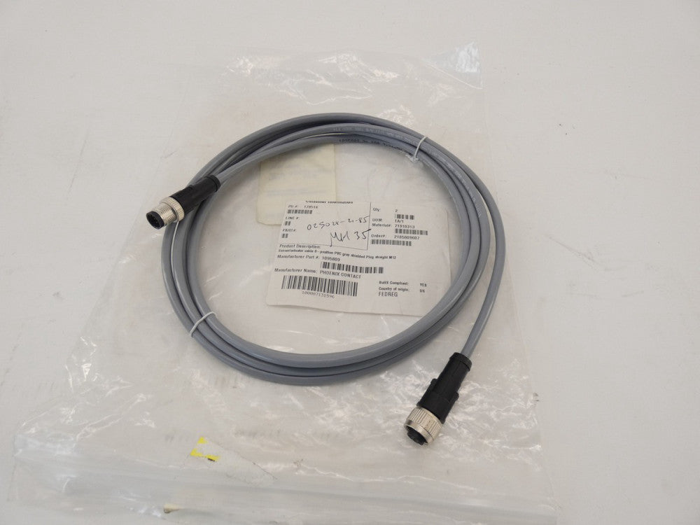 Phoenix Contact 1095809 Sensor Actuator Cable 300V PVC M12 Shielded Gray - NE...