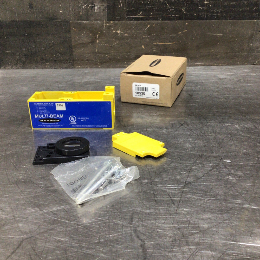 BANNER SBCX1-4 ITEM 014005-F5-2 Scanner Block Sensor NOS