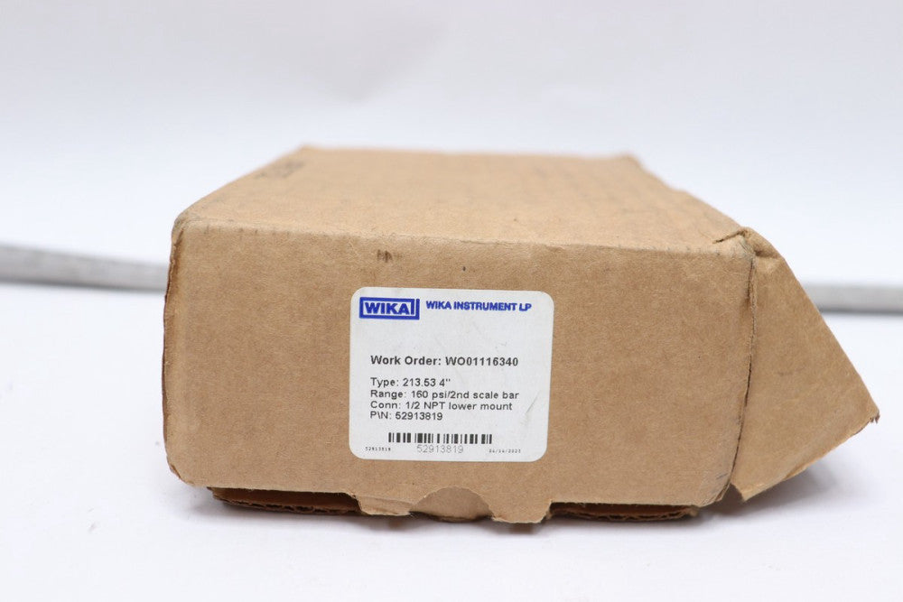 Wika Lower Mount 2nd Scale Bar 160 PSI x 1/2" x 4" 52913819