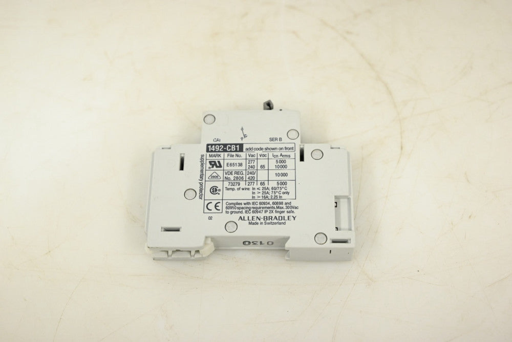 Allen-Bradley Circuit Breaker 1P 1A 277VAC 65VDC 1492-CB1
