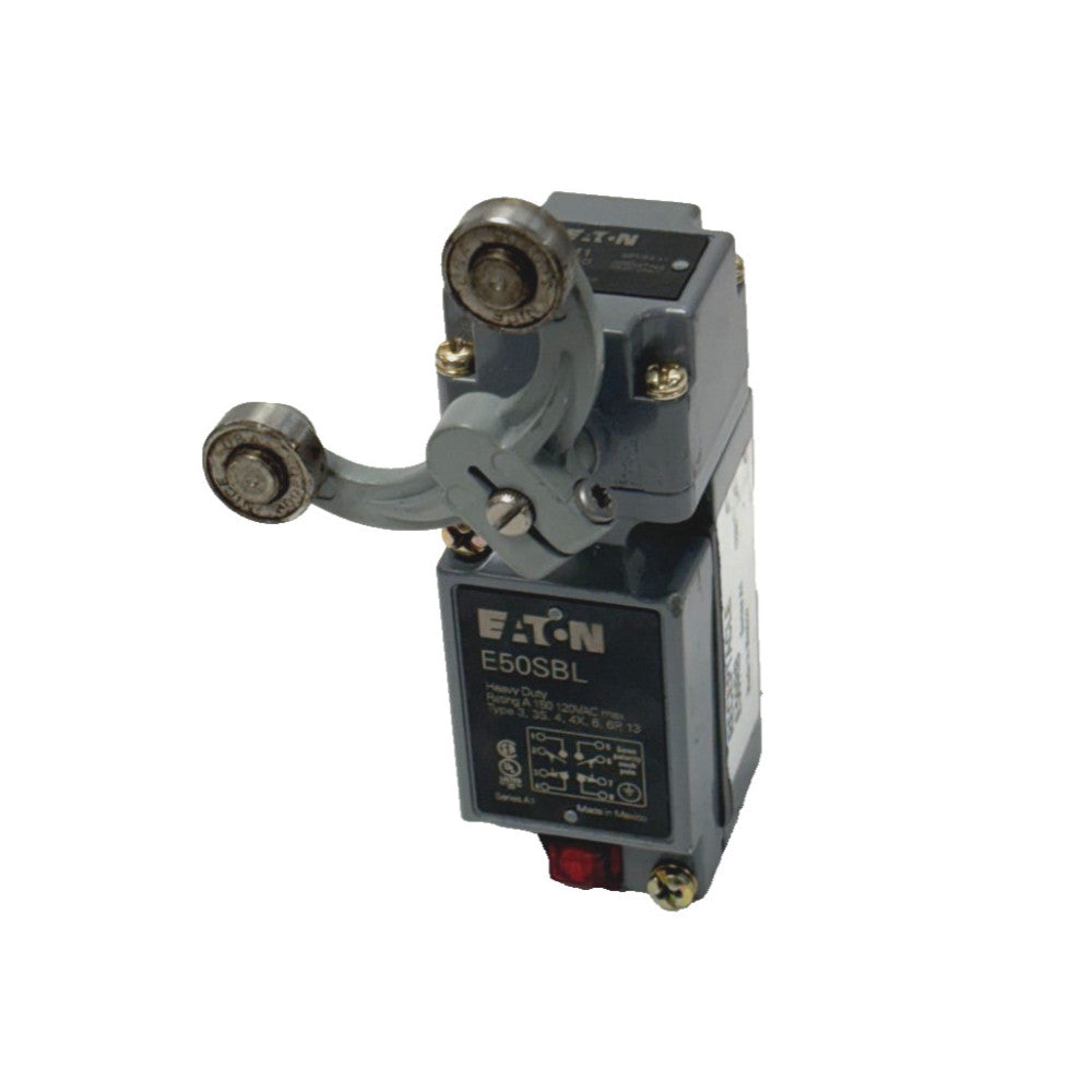 EATON LIMIT SWITCH E50SBL ROLLER ACTUATED IP67 24-120VAC/VDC 2-POLE 2NO-2NC
